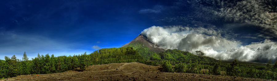 Low angle view of mountain against sky