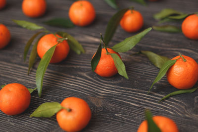 Close-up of orange fruits on table