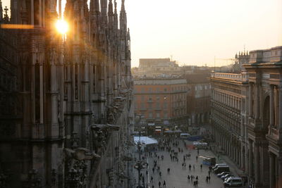 View of people at piazza del duomo