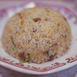 Close-up of rice in plate