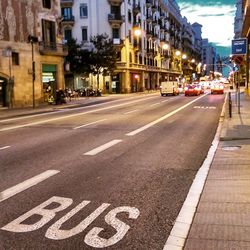 City street with buildings in background