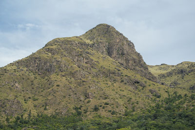 Low angle view of mountain against sky