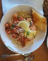 Close-up of food served in plate