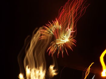 Colorful fireworks at night