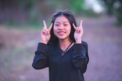 Portrait of a smiling young woman