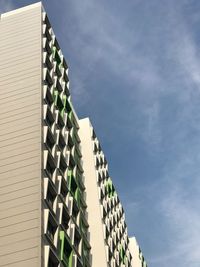 Low angle view of modern building against sky