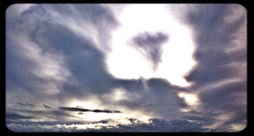 Low angle view of cloudy sky