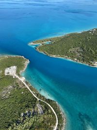 High angle view of sea shore