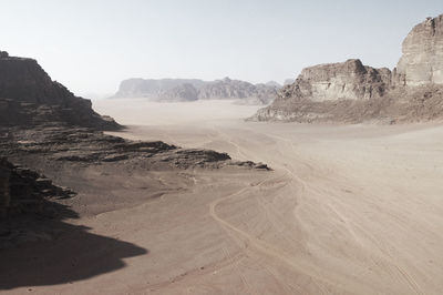 Scenic view of desert against sky