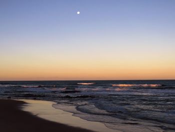 View of sea at sunset