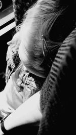 Close-up of mother and daughter