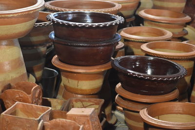 Close-up of stack for sale at market stall