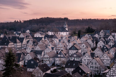 Freudenberg in germany, famos old town with half timbered houses