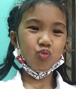 Close-up portrait of a smiling girl