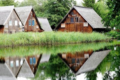 House by lake