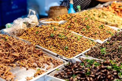 Close-up of food for sale at market stall