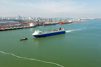 Boats in sea