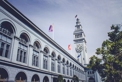 Low angle view of clock tower