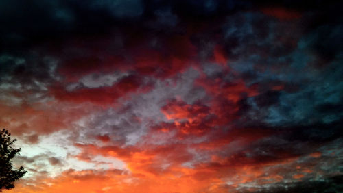 Low angle view of dramatic sky