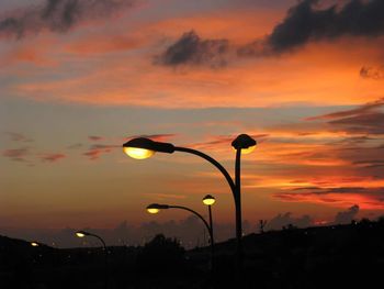 High angle view of dramatic sky during sunset