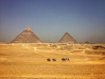 Tourists at pyramids