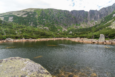 Scenic view of lake against mountains