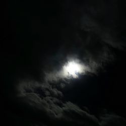 Low angle view of moon in sky