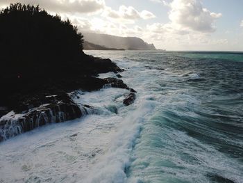 Scenic view of sea against sky