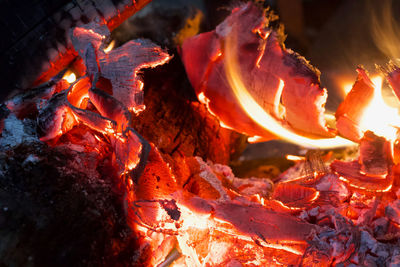 Close-up of bonfire