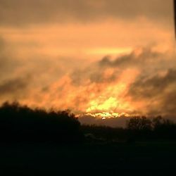 Scenic view of landscape against cloudy sky