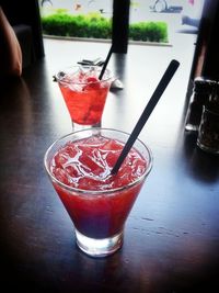 Close-up of drink on table