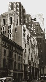 Low angle view of buildings in city