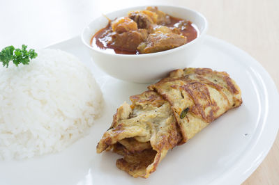 Close-up of food in plate