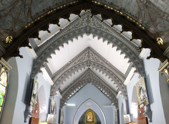 Low angle view of illuminated ceiling in building