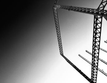 Low angle view of spiral staircase against sky