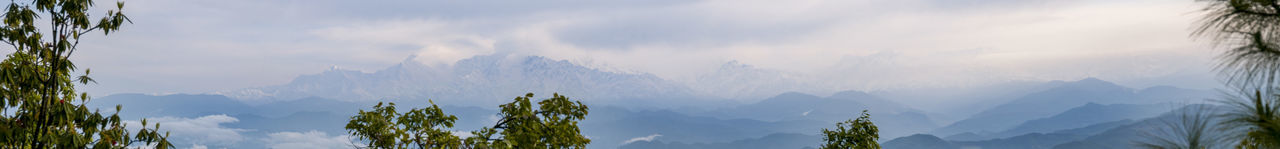 Panoramic view of mountains against sky