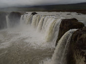 Scenic view of waterfall