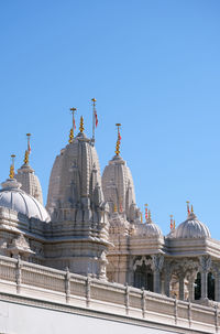 Traditional building against clear blue sky