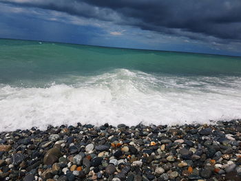 Scenic view of sea against sky