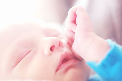 Close-up of baby's face