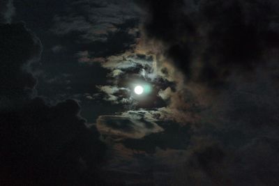 Scenic view of moon against sky at night