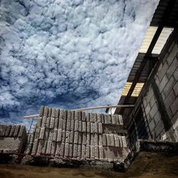 Low angle view of building against sky