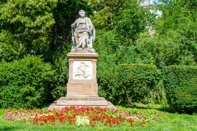 Statue in garden