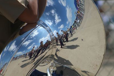 Low angle view of cloudy sky