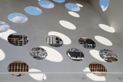 High angle view of reflection on ceiling