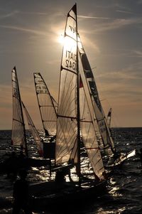 Sailboat in sea