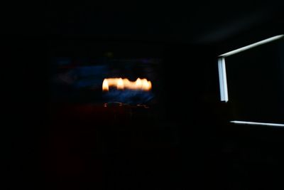 Illuminated lights at night