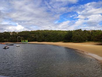 Scenic view of river against sky