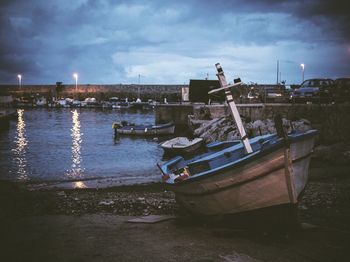 Boats in harbor