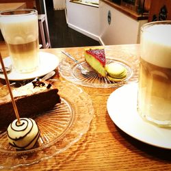 Close-up of tea served on table